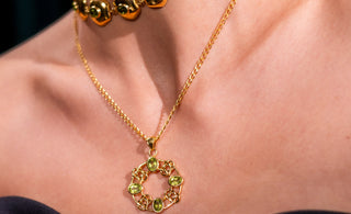 Peridot Choker with Pendant Set