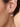 Clear Quartz Drop Hoop Earrings