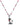 925 sterling silver cat charm necklace with pink enamel bead detailing on a delicate chain and playful cat pendant.