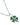 925 sterling silver necklace with turquoise enamel bead accents and a green four-leaf clover charm pendant, worn as a delicate everyday necklace.