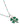 925 sterling silver necklace with turquoise enamel bead accents and a green four-leaf clover charm pendant, worn as a delicate everyday necklace.