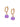 Amethyst Drop Hoops