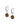 925 sterling silver Tiger Eye drop huggie earrings with pavé zircon detailing on white background featuring faceted natural Tiger's eye gemstone charm.