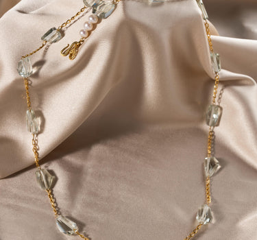 Green Amethyst Pearl Necklace
