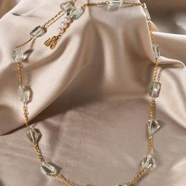 Green Amethyst Pearl Necklace