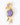 Gold-plated bird brooch featuring a natural charoite gemstone body and amethyst accent.