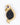 Bird brooch featuring a carved black gemstone body and amethyst accent in 18K gold-plated sterling silver.