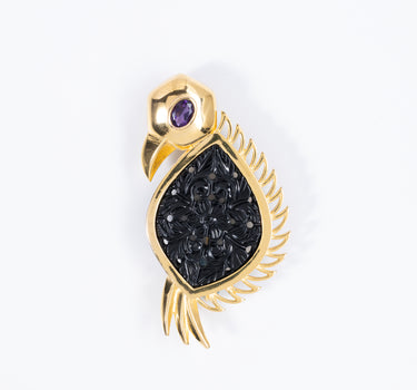 Midnight Wingbird Brooch