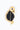 Bird brooch featuring a carved black gemstone body and amethyst accent in 18K gold-plated sterling silver.