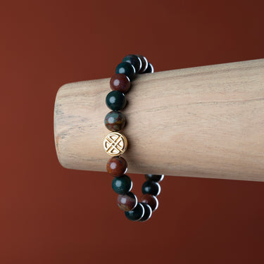 Bloodstone Eternal Knot Bracelet