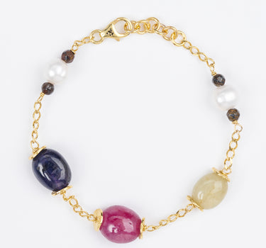 Multi-Sapphire Chain Bracelet
