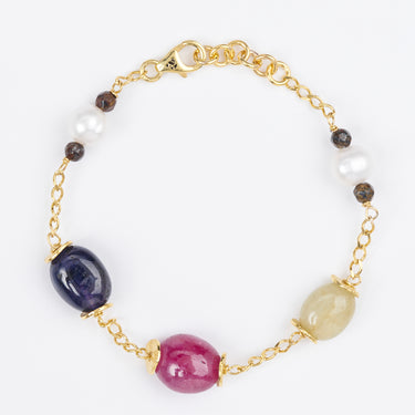 Multi-Sapphire Chain Bracelet