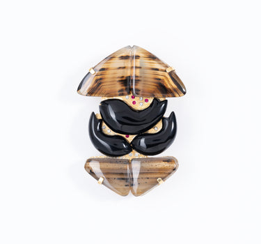 Onyx Reef Brooch