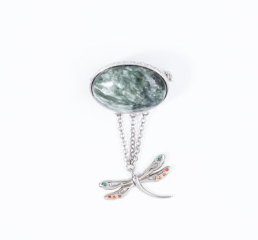 Seraphinite Dragonfly Brooch