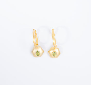 Light of Renewal – Peridot Hoops
