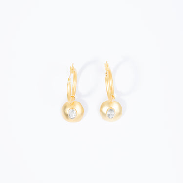 Circle of Clarity Quartz Hoops