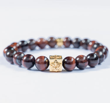 Red Tiger's Eye Bracelet for Confidence & Motivation