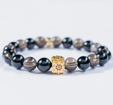 Smoky Quartz & Black Tourmaline Bracelet for healing Benefits