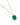 A delicate chain necklace made in 925 sterling silver 18k gold plated, featuring a cz accent detail on the chain and a green onyx pendant on a white background.