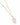 A delicate chain necklace made in 925 Sterling Silver 18K Gold plated with a small clear stone accent and rose quartz gemstone pendant on a white background.