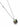 A 925 Sterling Silver, rhodium plated chain necklace featuring a faceted labradorite stone pendant and a small round clear gemstone accent on the chain, set against a plain white background. 
