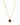 A 925 Sterling Silver, 18k gold plated chain necklace featuring a faceted labradorite stone pendant and a small round clear gemstone accent on the chain, set against a plain white background. 