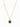A 925 Sterling Silver, 18k gold plated chain necklace featuring a faceted labradorite stone pendant and a small round clear gemstone accent on the chain, set against a plain white background. 