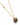A 925 Sterling Silver, 18k gold plated chain necklace featuring a faceted labradorite stone pendant and a small round clear gemstone accent on the chain, set against a plain white background. 