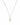 A delicate chain necklace made in 925 Sterling Silver rhodium plated with a small clear stone accent and a green amethyst gemstone pendant on a white background.
