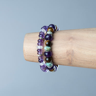 Anxiety and Stress - Amethyst, Rainbow Moonstone