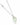 A delicate chain necklace made in 925 Sterling Silver rhodium plated with a small clear stone accent and a green amethyst gemstone pendant on a white background.