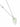 A delicate chain necklace made in 925 Sterling Silver rhodium plated with a small clear stone accent and a green amethyst gemstone pendant on a white background.