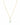 A delicate chain necklace made in 925 Sterling Silver 18K Gold plated with a small clear stone accent and rose quartz gemstone pendant on a white background.