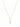A delicate chain necklace made in 925 Sterling Silver 18K Gold plated with a small clear stone accent and rose quartz gemstone pendant on a white background.