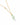 A delicate chain necklace made in 925 Sterling Silver 18K Gold plated with a small clear stone accent and a green amethyst  gemstone pendant.