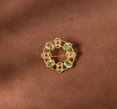 Peridot Medallion Brooch