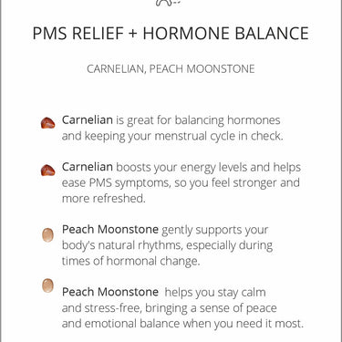 PMS Relief- Carnelian, Peach Moonstone