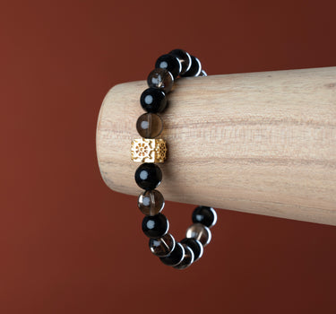 Smoky Quartz & Black Tourmaline Bracelet for healing Benefits