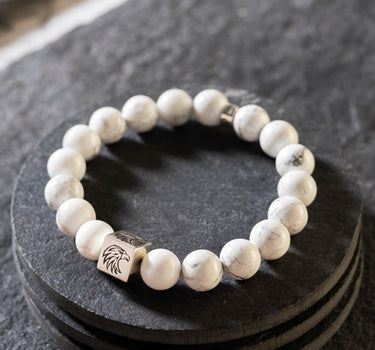 Howlite Stone Eagle Bracelet for Calmness
