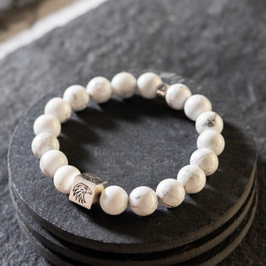 Howlite Eagle's Strength bracelet