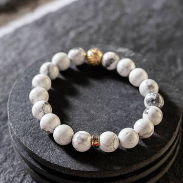 Aum of calming howlite bracelet