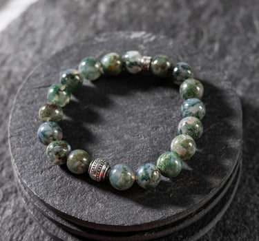Moss Agate Bracelet- Healing and Abundance