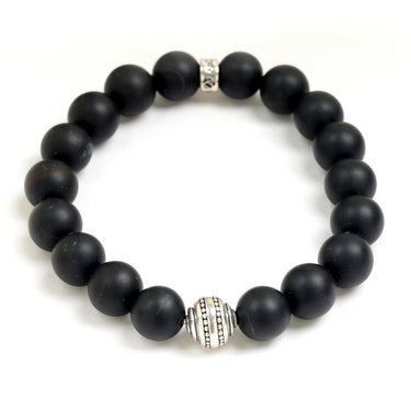 Rustic Matt Onyx Bracelet