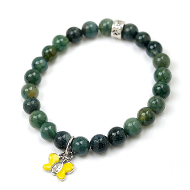 Butterfly moss girls bracelet