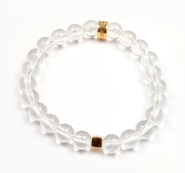 Clear Crystal Cube Boys Bracelet