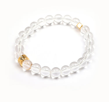 Clear Crystal Cube Boys Bracelet