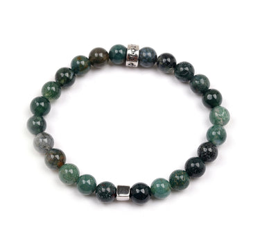 Moss cube of abundance Boys Bracelet