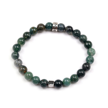 Moss cube of abundance Boys Bracelet
