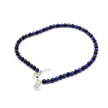 Lapis Lazuli & Black onyx multi stone anklet