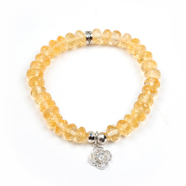 November- Citrine with flower charm